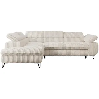MKS Meble Eckcouch Cord 3-Sitzer Beige
