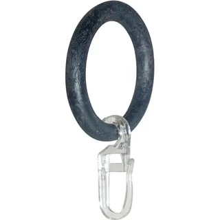 GARESA Gardinenring Ring mit Haken 1-läufig Ø 16 mm 16 cm Grau