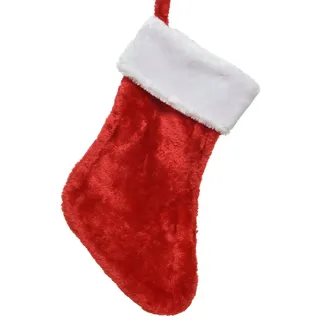 Kaemingk Dekohänger, Weihnachtsstrumpf 27x2x40cm 1 Stück Rot Weiß rot