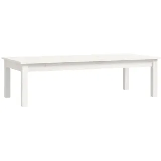 vidaXL Couchtisch Beistelltisch Wohnzimmertisch Kaffeetisch Sofatisch Teetisch Tisch Holztisch Wohnzimmer Weiß 110x50x30cm Massivholz Kiefer