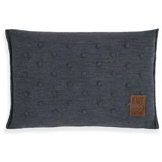 Knit Factory Dekokissen Knit Factory Noa Kissen Anthrazit - 60x40
