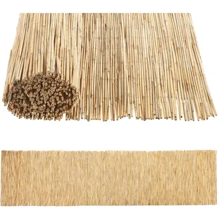 casa.pro Schilfzaun 200 x 500 cm Beige naturbelassen