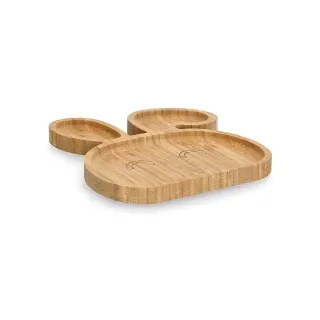 Zeller Snackteller Hase 21,5x23,5 cm Braun 1 Stück