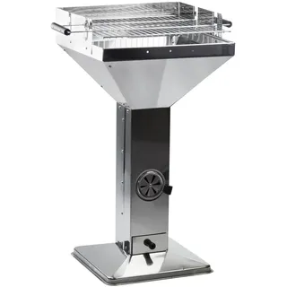 Säulengrill Trichtergrill Holzkohlegrill Grill Edelstahl Design 63x49x92 Cm