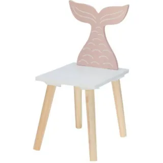 Koopman Kinderstuhl Kinderhocker MDF 52x30x24 cm Fisch / Elefant / Wal / Bär zur Auswahl (Stück, 1 St), Fischflosse, MDF, Stuhl, demontiert rosa