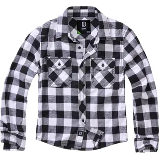 Brandit Textil Check Langarmhemd White / Black 146-152 cm