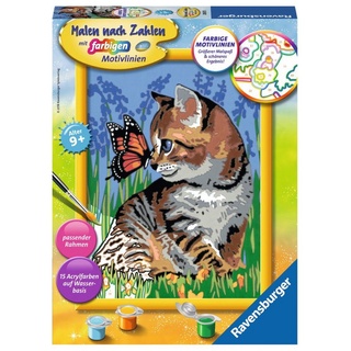 Ravensburger Malen nach Zahlen »Ravensburger Malen nach Zahlen Classic Serie D Katze mit Schmetterling 28651«