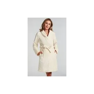 Hunkemöller Bademantel Fleece Weiß, M/L