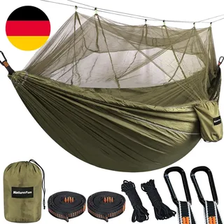 Naturefun Ultraleichte Moskito Netz Camping Hängematte (300 X 200 Cm) 300Kg Trag