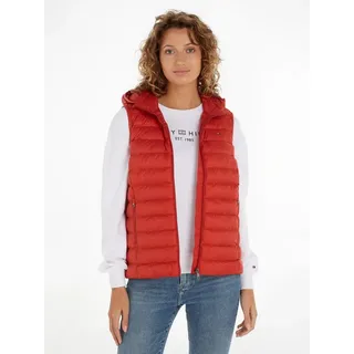 Tommy Hilfiger Steppweste LW PADDED GLOBAL STRIPE VEST (Global Serie TH WOMEN) mit Elastic-Band rot S (36)