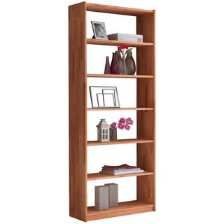 TICAA Kinderregal Simon 80 x 214 cm Buche massiv natur