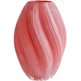 Drehbare, Mundgeblasene Maltose-glasvase (27 X 18 Cm), Rosa, Ideal Für Wohnzimmer, Flur Und Eingangsbereich. Inklusive Kartonverpackung Mit Schaumstoffeinlage.