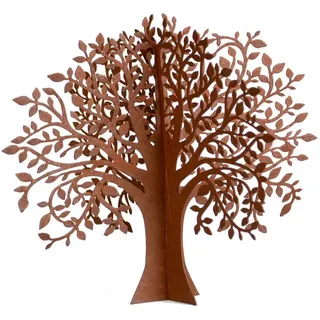 UNUS GARDEN Dekofigur Baum Rost bestehend aus 2 Steckelementen (1 St., 30x24,5 cm (HxB), Gartendeko Rostdeko Dekostecker rostige Deko Garten robust braun 24.5 cm x 30 cm