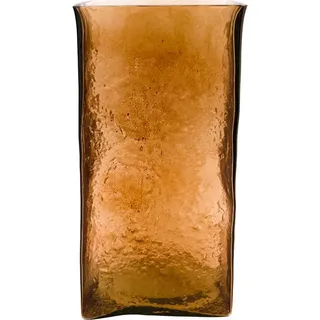 House Doctor Square Vase 30 cm bernsteinfarben