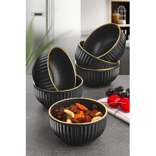 Hermia Concept Schüssel Erika,(6 Stücke), Schüssel -Set, Schwarz, 100% Plastik schwarz