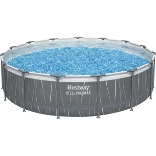 BESTWAY Steel Pro MAX Solo Pool Ø 457 x 107 cm grau