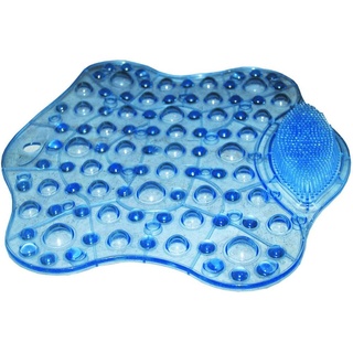 Mobiclinic Antirutschmatte aus Gummi für die Dusche, Massageeffekt, Blau