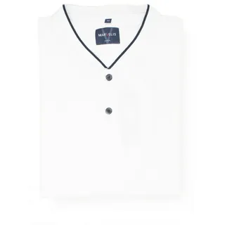MARVELIS Poloshirt Poloshirt - Stehkragen - Einfarbig - Weiß weiß S (46)