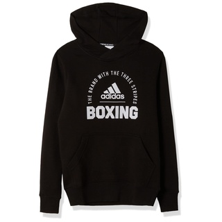 adidas Unisex Community 21 Hoody Boxing Sweatshirt, Blackwhite, 152