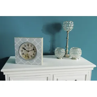 Wanduhr "- Hellblau-", blau (hellblau), B:23cm T:10cm, MYFLAIR MÖBEL & ACCESSOIRES, Wanduhren, Wanduhr, hellblau, Standuhr, eckig, Shabby Optik, ideal im Wohnzimmer