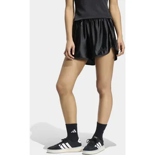 Shorts ADIDAS SPORTSWEAR "SEASONAL ESSENTIALS SATIN", Damen, Gr. M, N-Gr, schwarz, normal, gr., Obermaterial: 97% Polyester, 3% Elasthan, Hosen Shorts, für Erwachsene, ohne Verschluss, aus Polyester und Elasthan