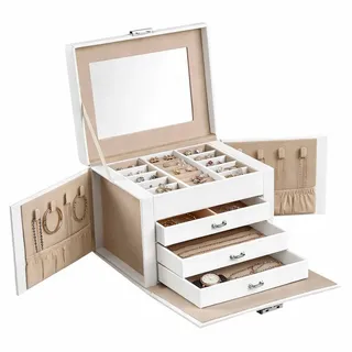 Songmics Schmuckbox mit 4 Ebenen