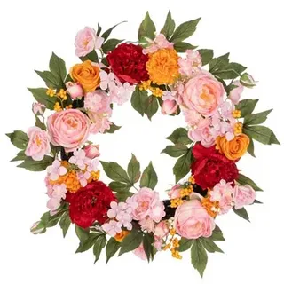 ABELLA Flora künstl. Dekokranz Rosen & Chrysanthmen Ø 44cm