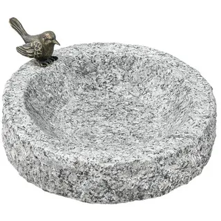 Dehner Granit-Vogeltränke, ca. Ø30/H7 cm, Grau