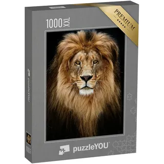 Puzzle 1000 Teile XXL „Porträt eines beeindruckenden Löwen“ – aus der Puzzle-Kollektion Löwen, Tiere in Savanne & Wüste