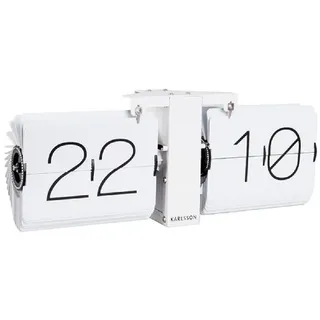 Karlsson Uhr Wand- und Tischuhr No Case Flip Matt White
