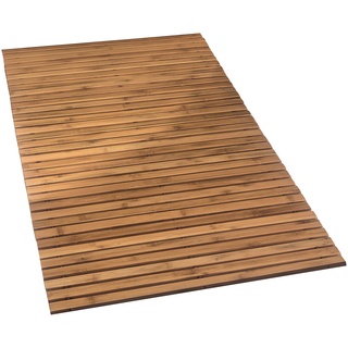 Kleine Wolke Holzmatte Level Badteppich, 100% Bambus, Natur, 115 x 60 cm
