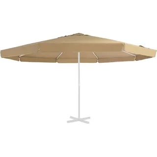 vidaXL Ersatzbezug Sonnenschirm Polyester 500 cm Taupe