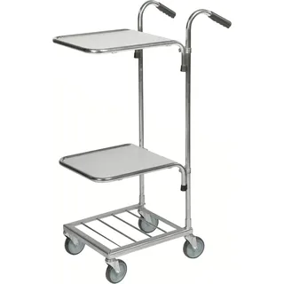 Kongamek Mini- Servierwagen verzinkt mit 2 Ladeflächen 410x355mm und Bremse