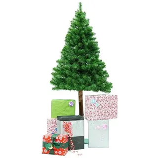 Künstlicher Tannen Baum mit Naturstamm 120cm für Wald- und Weihnachtsdekoratione