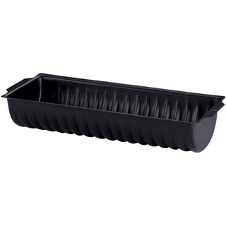 Dr. Oetker Rehrückenform 30 cm, Kuchenform mit Antihaftbeschichtung, hochwertige Backform für Stollen, Stollenform (Farbe: schwarz), Menge: 1 Stück