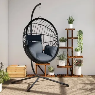 vidaXL Hängesessel Ei-Design Anthrazit