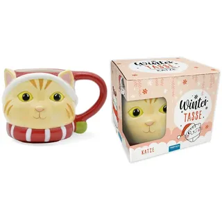 Trötsch Verlag Wintertasse Katze 0,23 l Weiß
