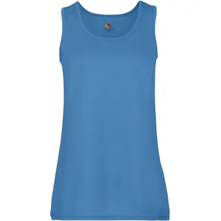 Fruit of the Loom Performance Vest Lady-Fit Damen Tank Top Sport Shirt Fitness NEU, azurblau, 2XL