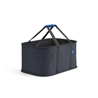 Joseph Joseph Hold-All faltbarer Wäschekorb, Feuchtigkeitsabweisend, Strapazierfähig, Schwarz/Dunkelblau