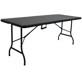 chefgastro Buffettisch Gartentisch 180 x 74 x 74 cm Schwarz