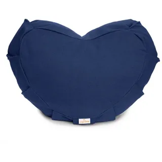 yogabox Yogakissen Meditationskissen Zafu ZEN Halbmond BASIC mit ZIP, robust, anpassbare Füllmenge blau