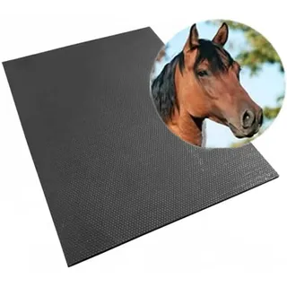 Vivol Gummi-Stallmatte - 90 x 120 cm - 17mm - mit rutschfesten Noppen - Gummimatte für Pferd - Leicht zu reinigen und zu schneiden