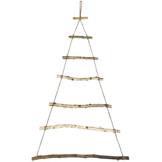 Oblique Unique Holz Weihnachtsbaum Wanddeko 100 cm – DIY Tannenbaum aus Ästen – Natürliche Hängedeko für Adventskalender, Weihnachten und festliche Dekoration
