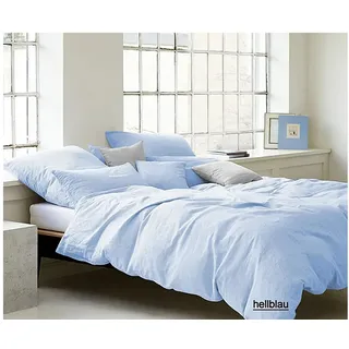 Elegante Bettwäsche Breezee - 135x200 cm + 80x80 cm hellblau