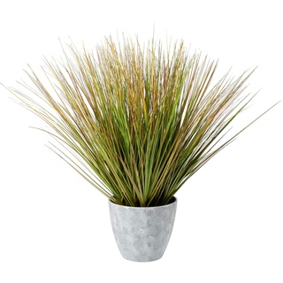 Pureday Kunstpflanze Zwiebelgras - Dekogras - inkl. Übertopf - Höhe ca. 61 cm