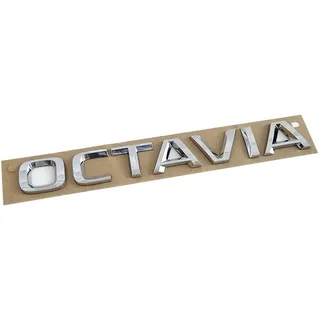 Skoda 5E08536872ZZ Schriftzug Octavia Modellschriftzug Modellbezeichnung Logo Aufkleber Buchstaben, Silber