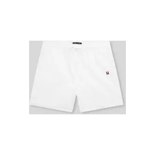 Badehose mit Label Print, Weiss, XXL