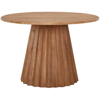 Livetastic Esstisch, Natur, Holz, Mangoholz, vollmassiv, rund, konisch, Säule, 115x76x115 cm, Esszimmer, Tische, Esstische, Esstische rund