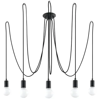 Sollux Edison 5-flg. E27/60W 300 cm schwarz