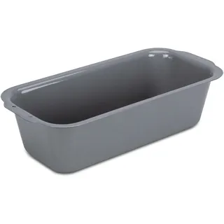 Städter we love baking silberne Brot-Back-Kastenform 16x11,5 cm - Höhe 7cm - aus Metall emailliert - Füllmenge 1700 ml - extrem hitzebeständig bis 300 Grad